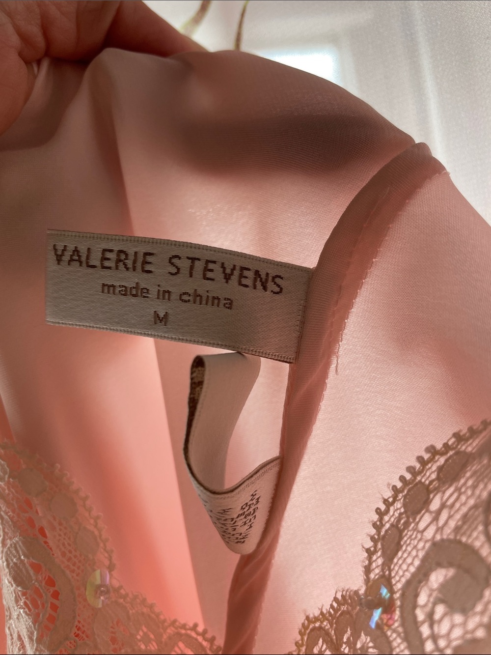 Valerie Stevens Pink Floral Satin Chemise with Sheer Floral Robe Vintage Medium - Picture 10 of 16
